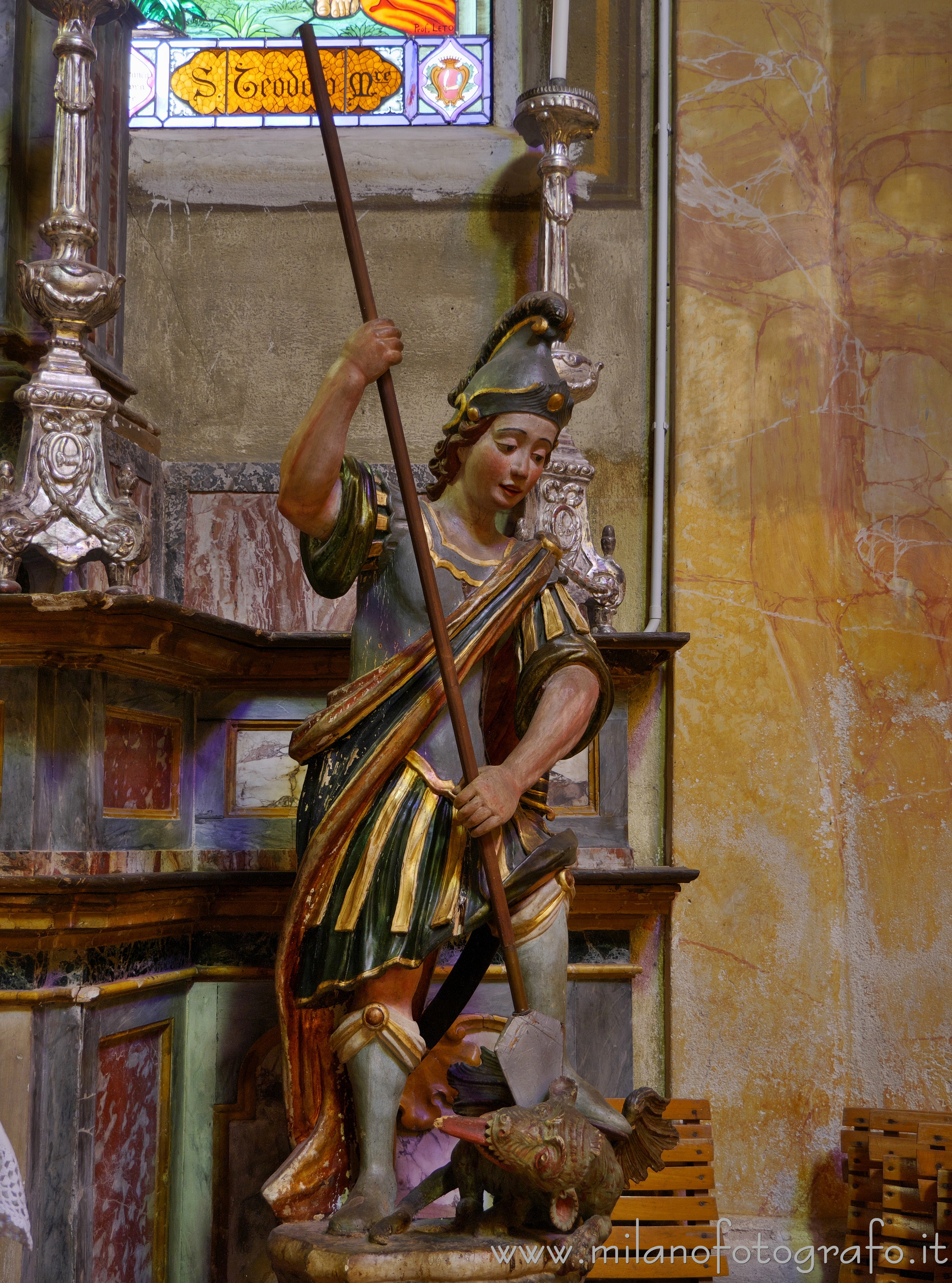 Masserano (Biella, Italy) - Statue of St. George in the Collegiate Church of the Most Holy Announced